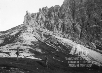 Il Generale Piacentini presso Forcella Piccola, sull'Antelao. 1917.