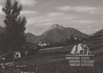 Valle di Cadore e il Monte Rite. Inizi '900.
