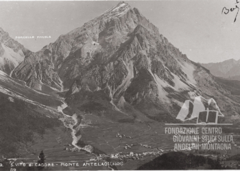 San Vito di Cadore, il Ru Secco e l'Antelao. Anni '30-'40.