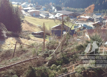 Danni provocati dalla tempesta Vaia a Reane, Auronzo.