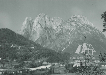 Soccol, Campedel e le Pale di San Lucano dalla zona di Agordo. 1962.