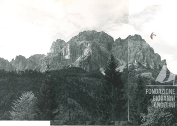 La Moiazza dalla strada del Passo Duran. 1968.