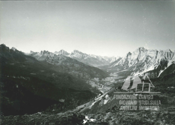 La Valle del Boite dalla zona del Monte Rite. 1972.