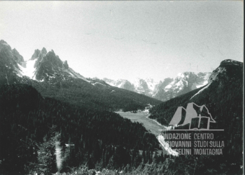 La visuale dal Monte Piana verso Misurina. 1972.